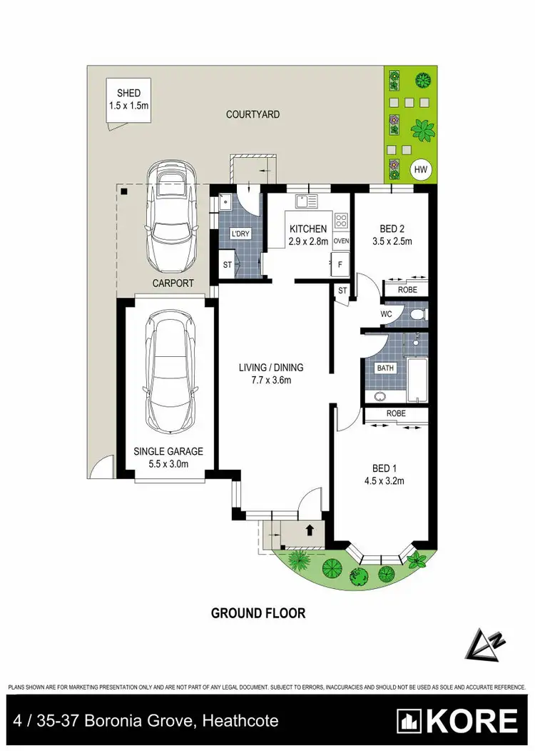 Floorplan of Homely villa listing, 4/35-37 Boronia Grove, Heathcote NSW 2233