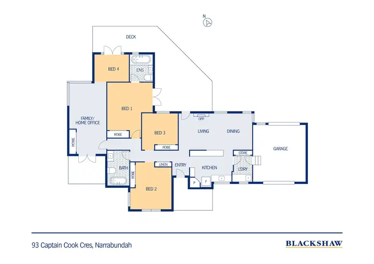 Floorplan of Homely house listing, 93 Captain Cook Crescent, Narrabundah ACT 2604