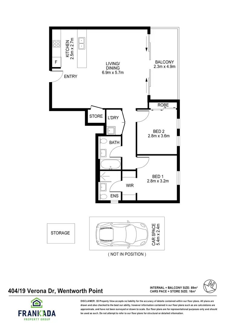 Floorplan of Homely apartment listing, 404/19 Verona Drive, Wentworth Point NSW 2127