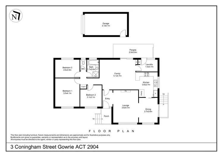 Floorplan of Homely house listing, 3 Coningham Street, Gowrie ACT 2904