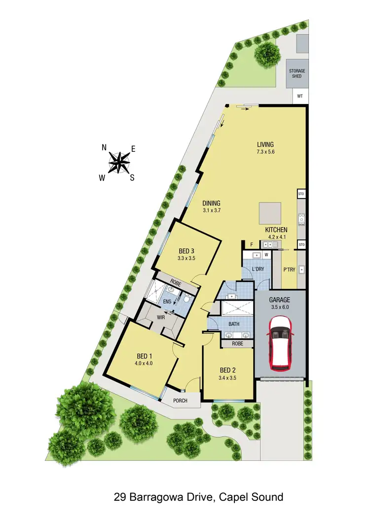Floorplan of Homely unit listing, Lot 2, 29 Barragowa Drive, Capel Sound VIC 3940