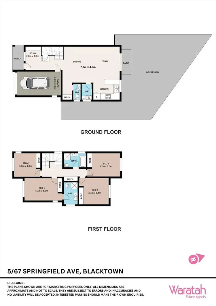 Floorplan of Homely townhouse listing, 5/67 Springfield Avenue, Blacktown NSW 2148
