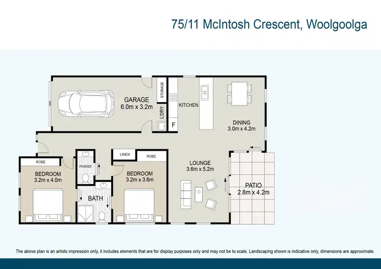 Floorplan of Homely retirement listing, 75/11 McIntosh Crescent, Woolgoolga NSW 2456