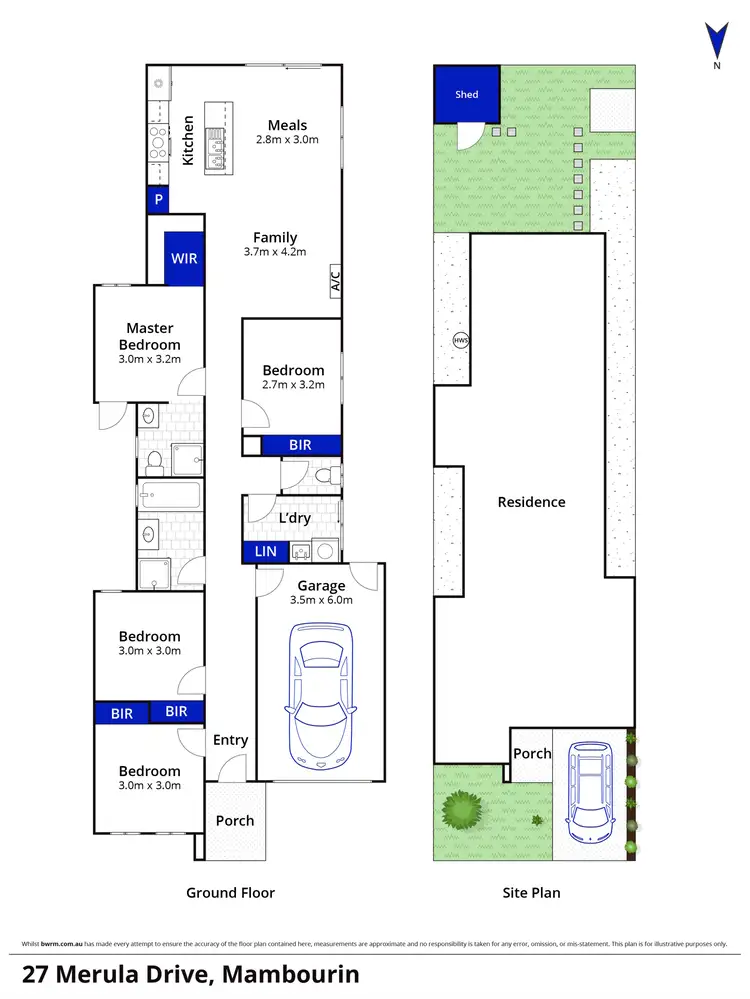 Floorplan of Homely house listing, 27 Merula Drive, Mambourin VIC 3024