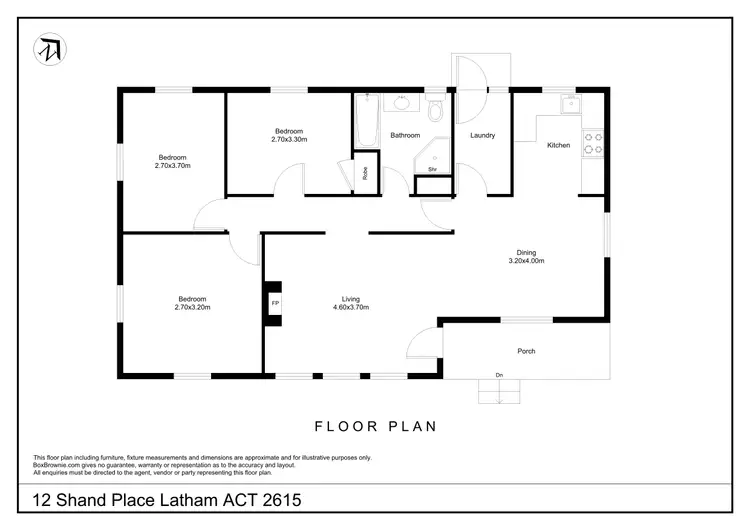 Floorplan of Homely house listing, 12 Shand Place, Latham ACT 2615