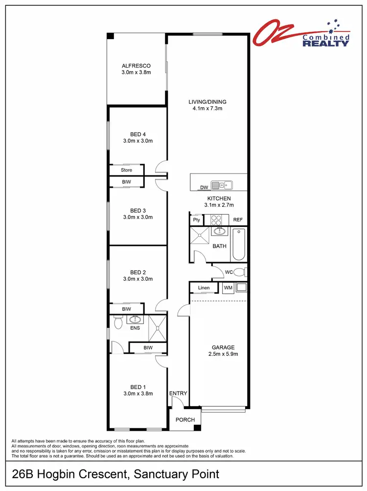 Floorplan of Homely semi-detached listing, 26B Hogbin Crescent, Sanctuary Point NSW 2540