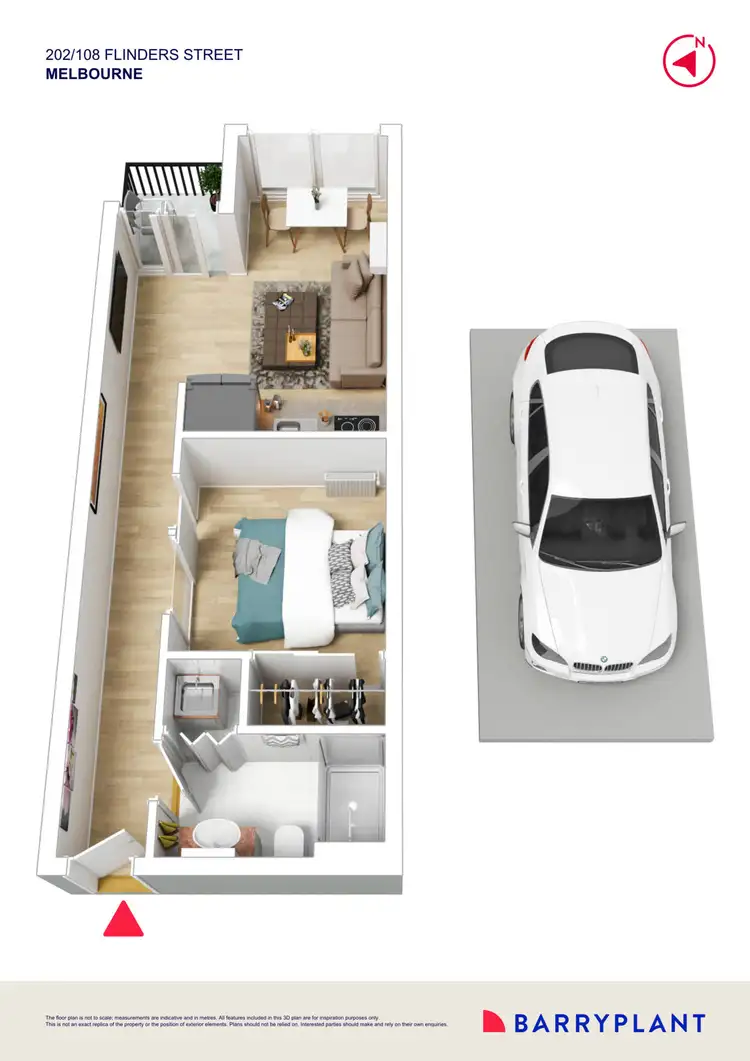 Floorplan of Homely apartment listing, 202/108 Flinders Street, Melbourne VIC 3000