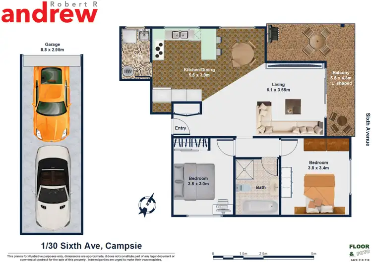 Floorplan of Homely unit listing, 1/30 Sixth Avenue, Campsie NSW 2194