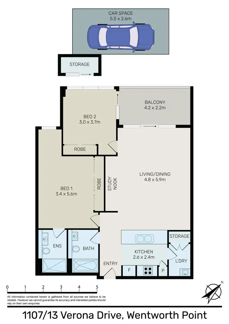 Floorplan of Homely apartment listing, 1107/13 Verona Drive, Wentworth Point NSW 2127