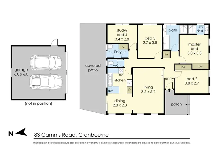 Floorplan of Homely house listing, 83 Camms Road, Cranbourne VIC 3977