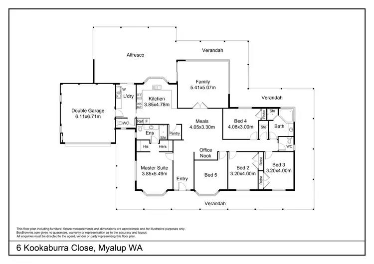 Floorplan of Homely house listing, 6 Kookaburra Close, Myalup WA 6220