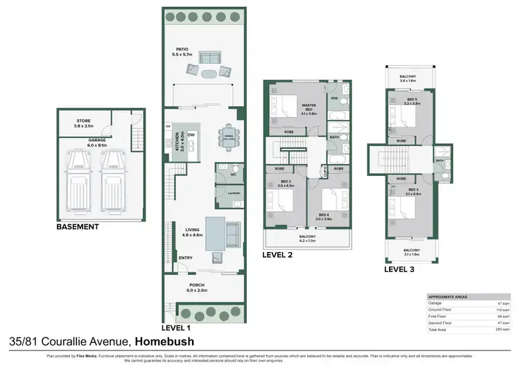 Floorplan of Homely townhouse listing, 35/81-86 Courallie Avenue, Homebush West NSW 2140