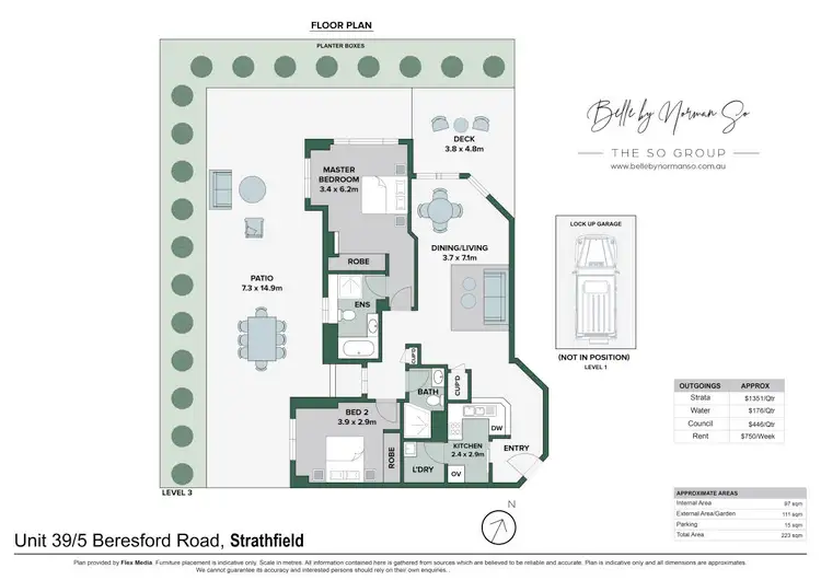 Floorplan of Homely apartment listing, 39/5-7 Beresford Road, Strathfield NSW 2135
