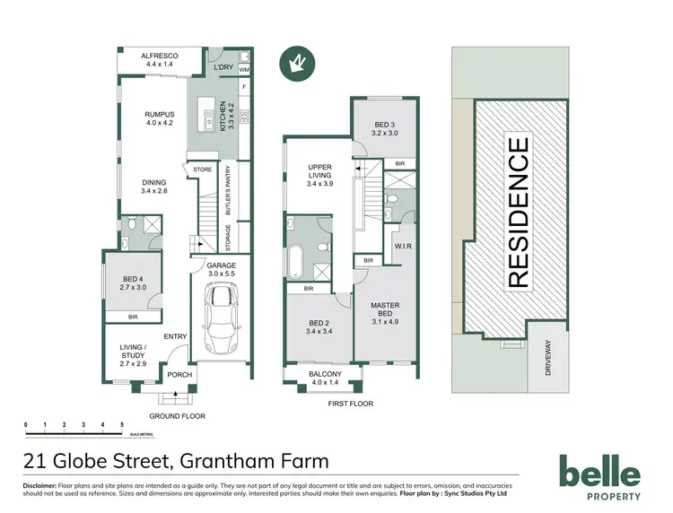 Floorplan of Homely semi-detached listing, 21 Globe Street, Riverstone NSW 2765