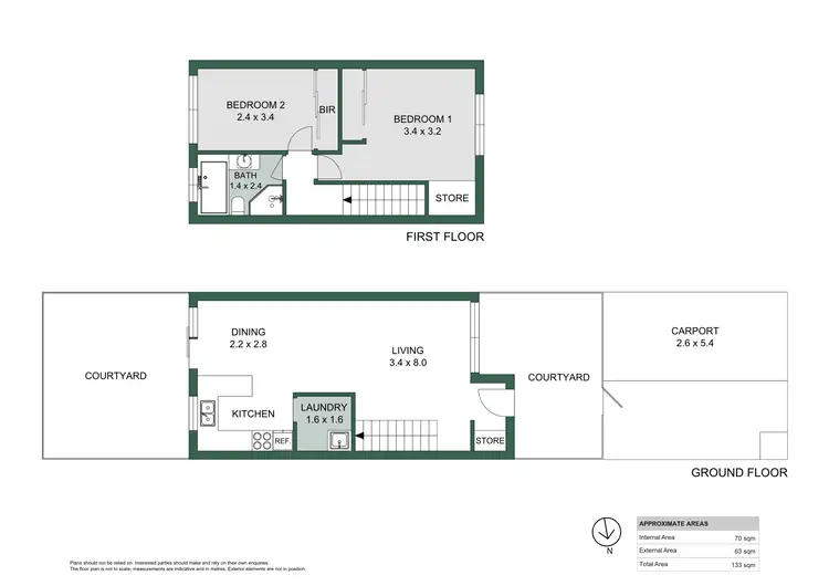 Floorplan of Homely townhouse listing, 5/96 Station Street, Waratah NSW 2298