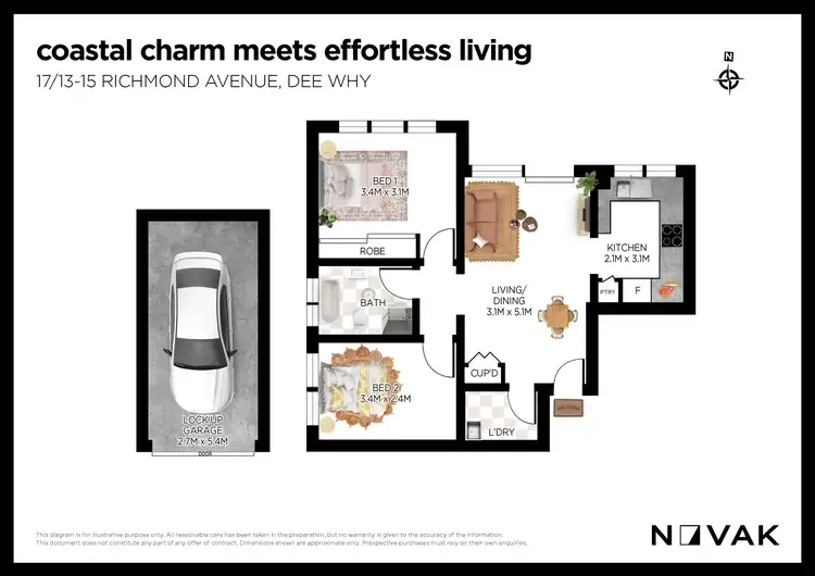 Floorplan of Homely apartment listing, 17/13 Richmond Avenue, Dee Why NSW 2099