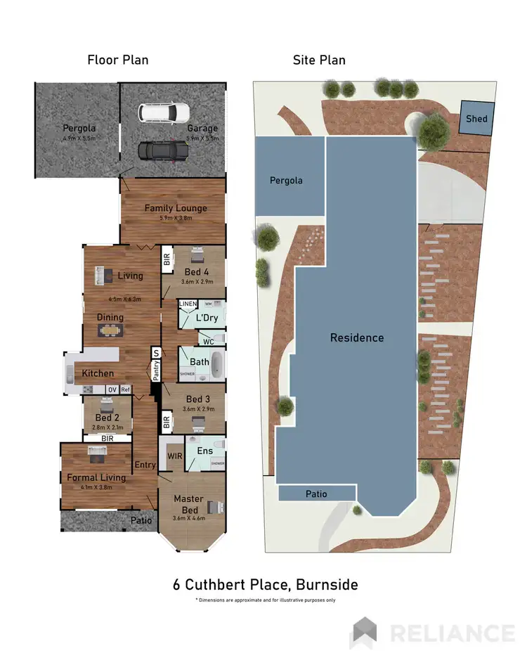 Floorplan of Homely house listing, 6 Cuthbert Place, Burnside VIC 3023