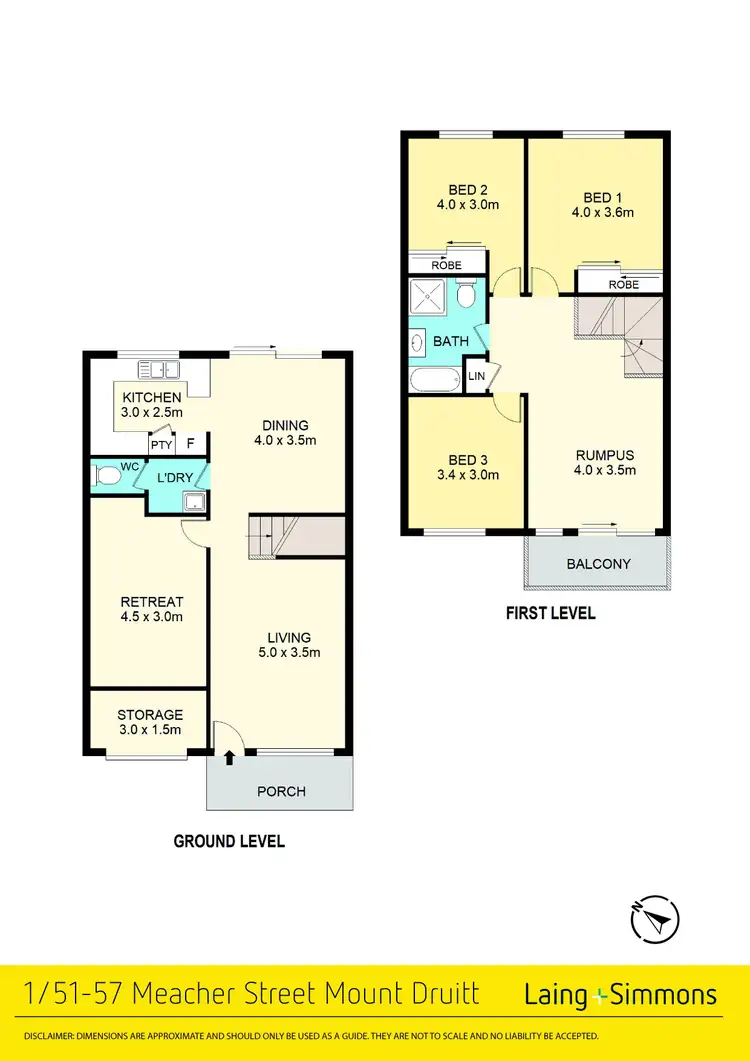Floorplan of Homely townhouse listing, 1/51-57 Meacher Street, Mount Druitt NSW 2770
