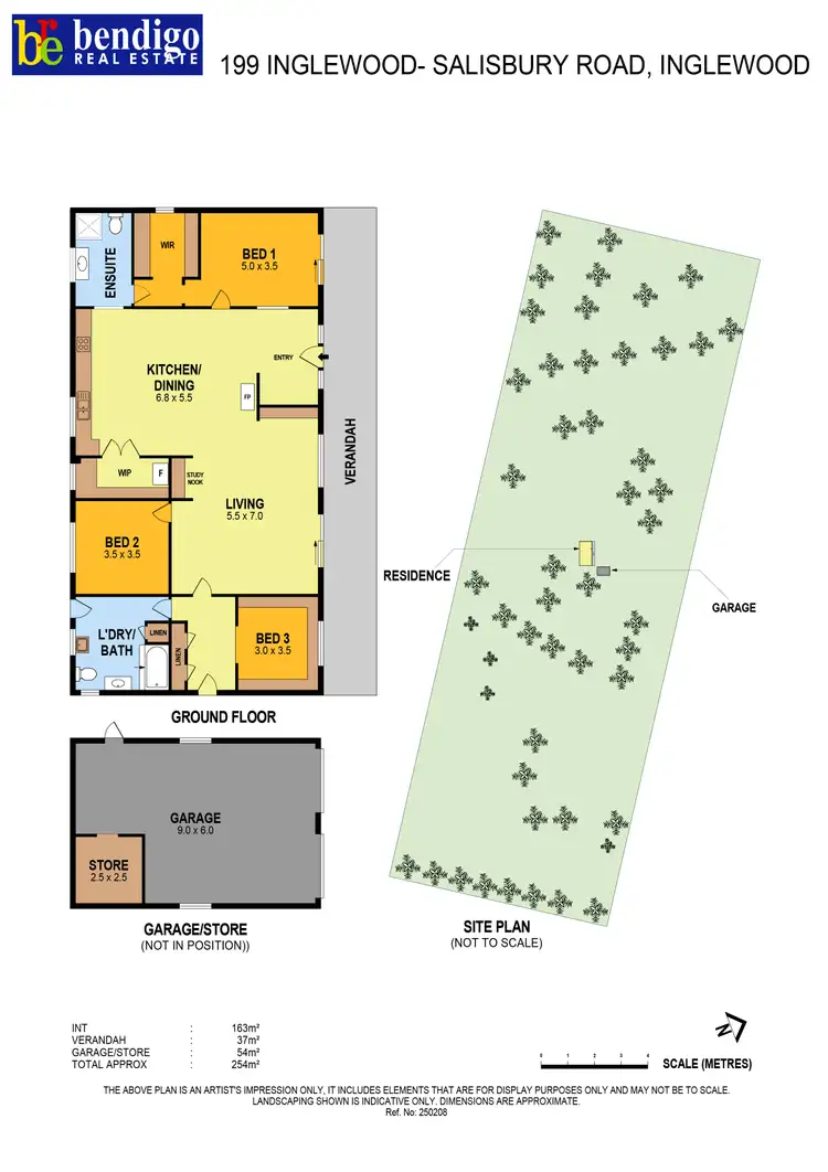 Floorplan of Homely house listing, 199 Inglewood-Salisbury Road, Inglewood VIC 3517