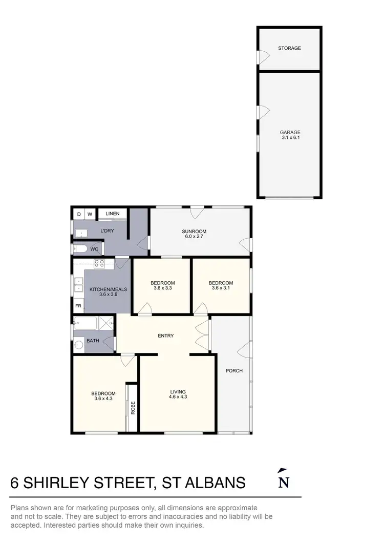 Floorplan of Homely house listing, 6 Shirley Street, St Albans VIC 3021