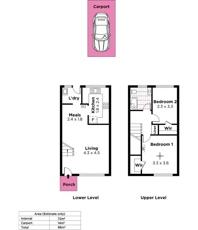 Floorplan of Homely townhouse listing, 38/44 Glynburn Road, Hectorville SA 5073
