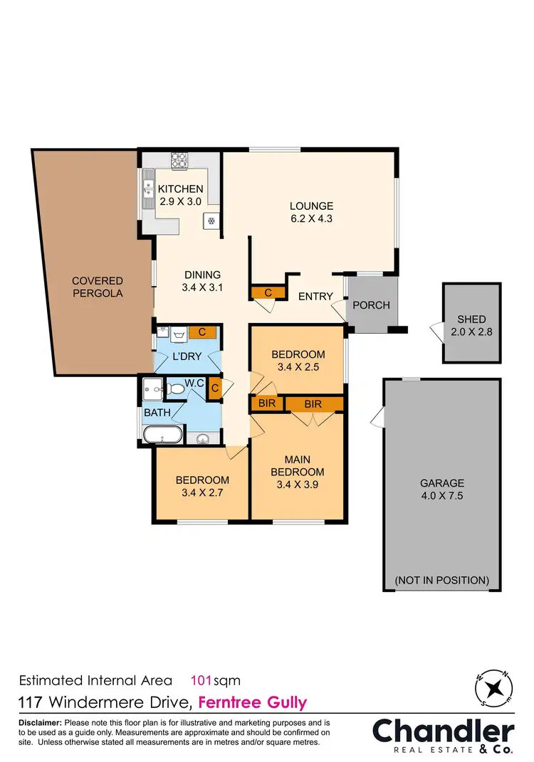 Floorplan of Homely house listing, 117 Windermere Drive, Ferntree Gully VIC 3156