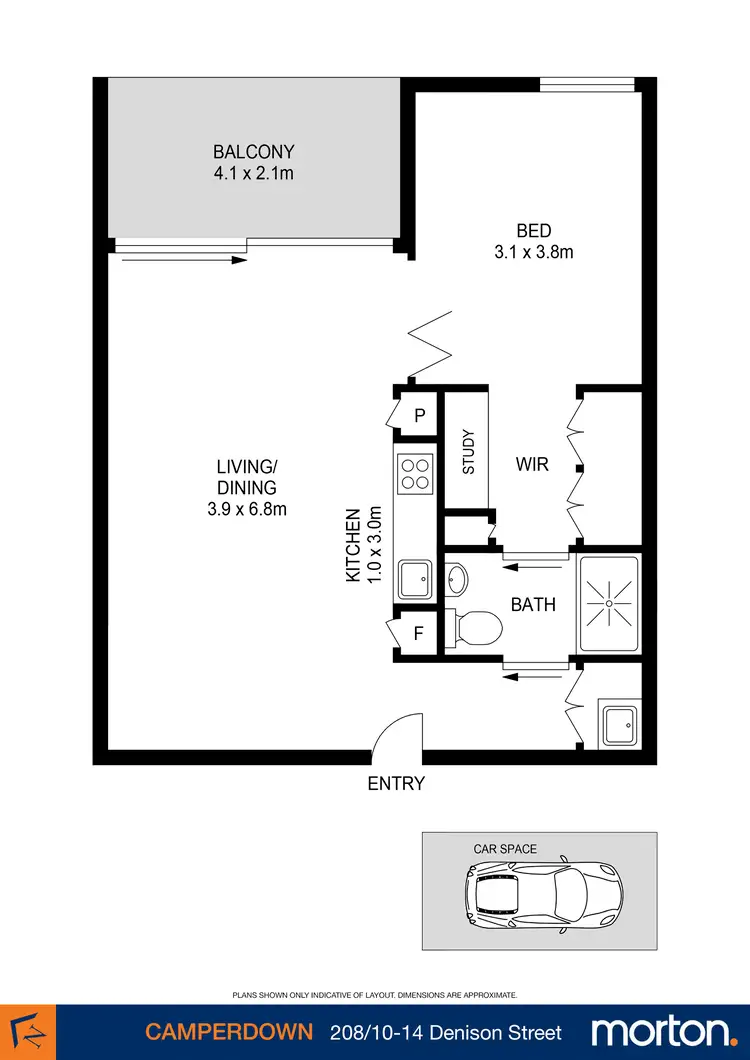 Floorplan of Homely apartment listing, 208/14 Denison Street, Camperdown NSW 2050