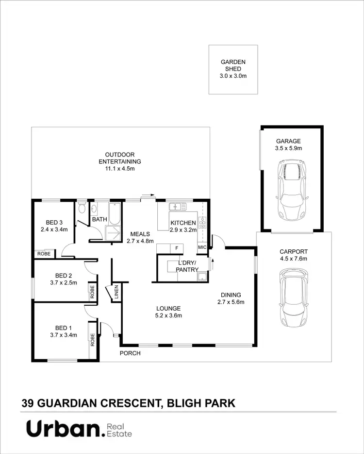 Floorplan of Homely house listing, 39 Guardian Crescent, Bligh Park NSW 2756