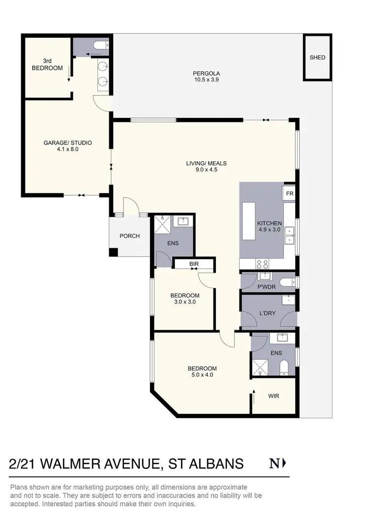 Floorplan of Homely unit listing, 2/21 Walmer Avenue, St Albans VIC 3021
