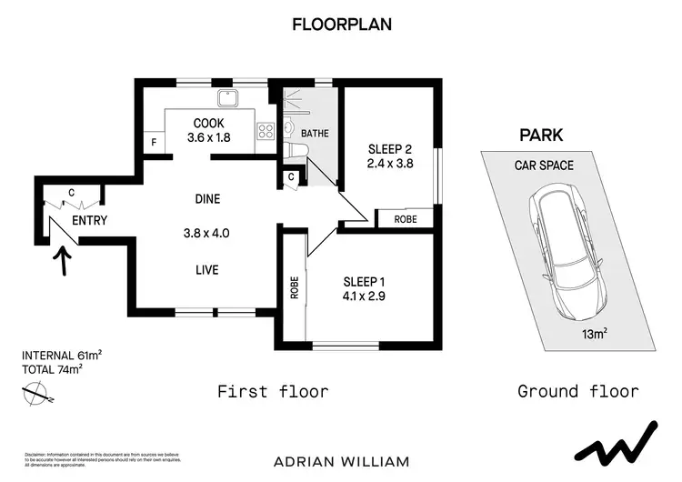 Floorplan of Homely apartment listing, 13/6-10 The Avenue, Ashfield NSW 2131