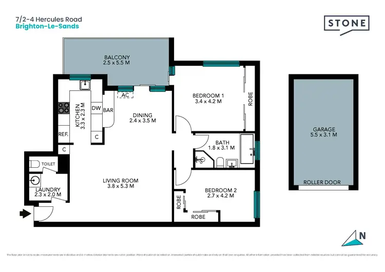 Floorplan of Homely unit listing, 7/2-4 Hercules Road, Brighton-Le-Sands NSW 2216
