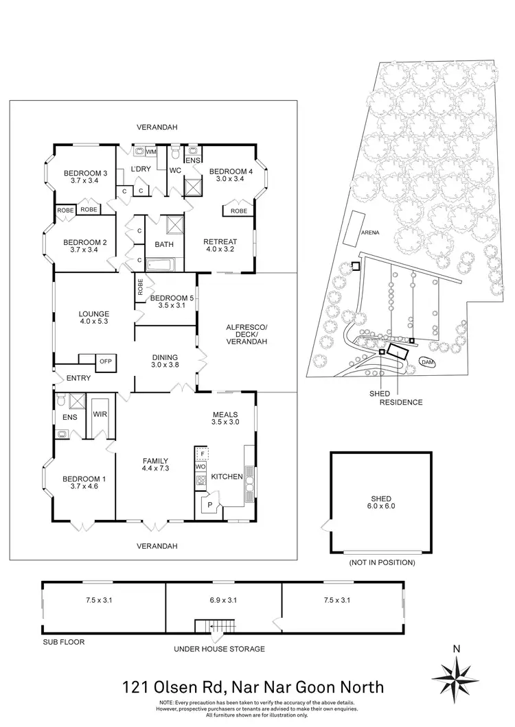 Floorplan of Homely rural property listing, 121 Olsen Road, Nar Nar Goon North VIC 3812