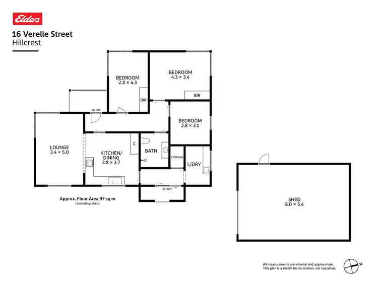 Floorplan of Homely house listing, 16 Verelle Street, Hillcrest TAS 7320