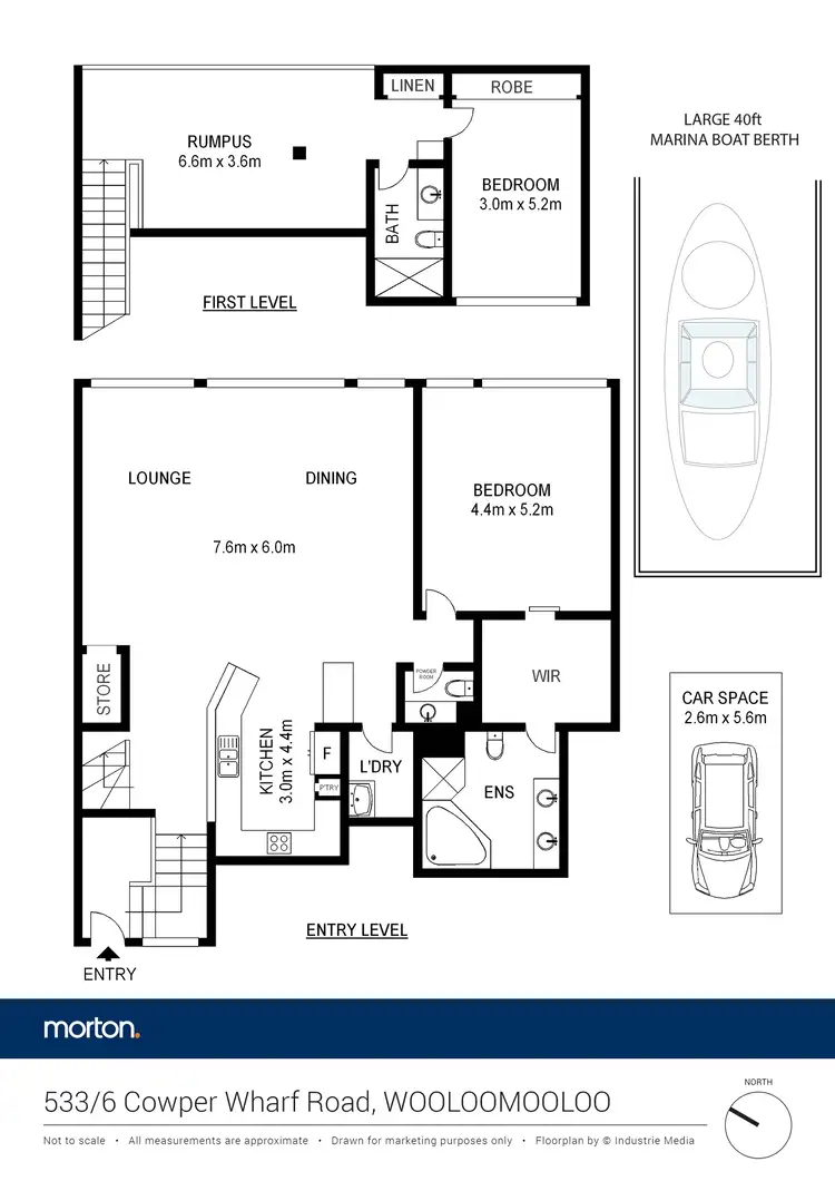 Floorplan of Homely apartment listing, 533/6 Cowper Wharf Roadway, Woolloomooloo NSW 2011