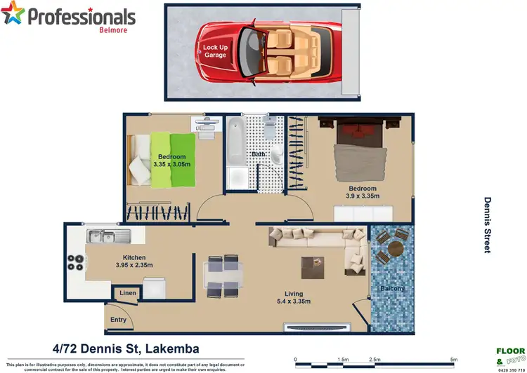 Floorplan of Homely apartment listing, 4/72 Dennis Street, Lakemba NSW 2195