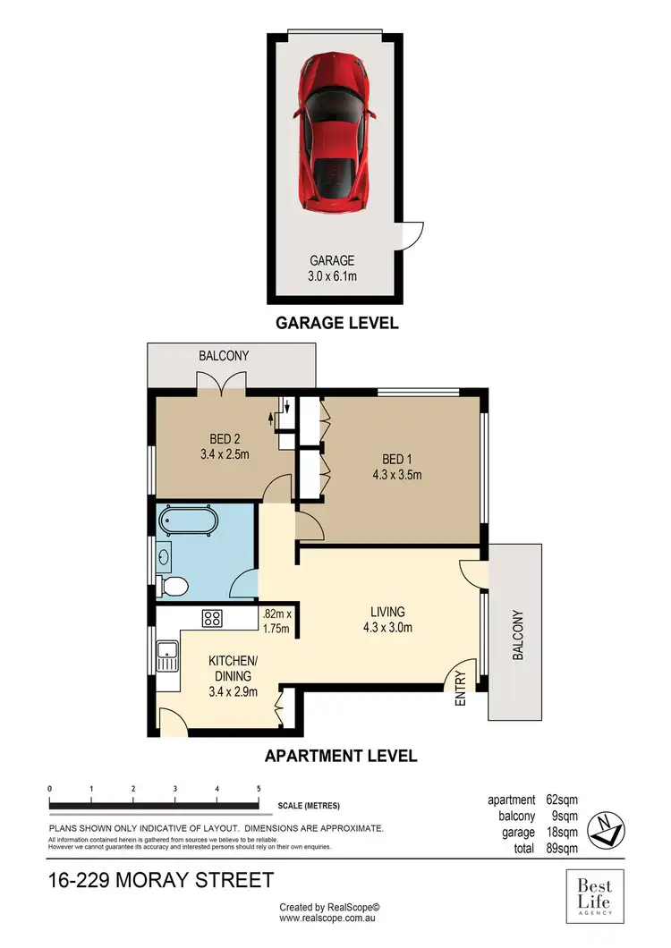 Floorplan of Homely apartment listing, 16/229 Moray Street, New Farm QLD 4005