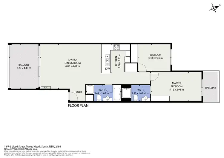 Floorplan of Homely unit listing, 18/7-9 Lloyd Street, Tweed Heads South NSW 2486