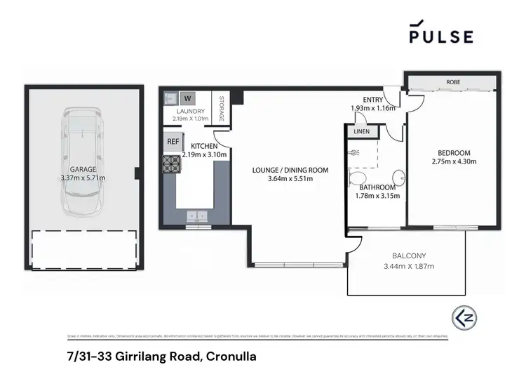 Floorplan of Homely unit listing, 7/31-33 Girrilang Road, Cronulla NSW 2230