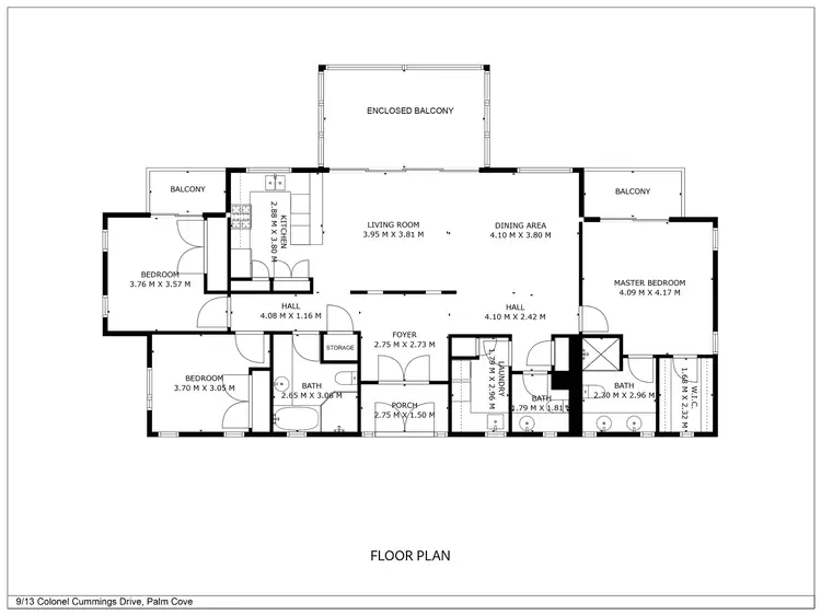 Floorplan of Homely apartment listing, 9/13 Colonel Cummings Drive, Palm Cove QLD 4879