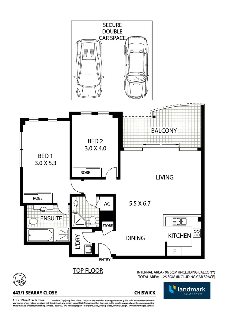 Floorplan of Homely apartment listing, 443/1 Searay Close, Chiswick NSW 2046