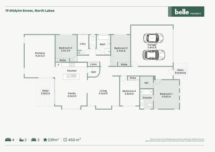 Floorplan of Homely house listing, 19 Midyim Street, North Lakes QLD 4509