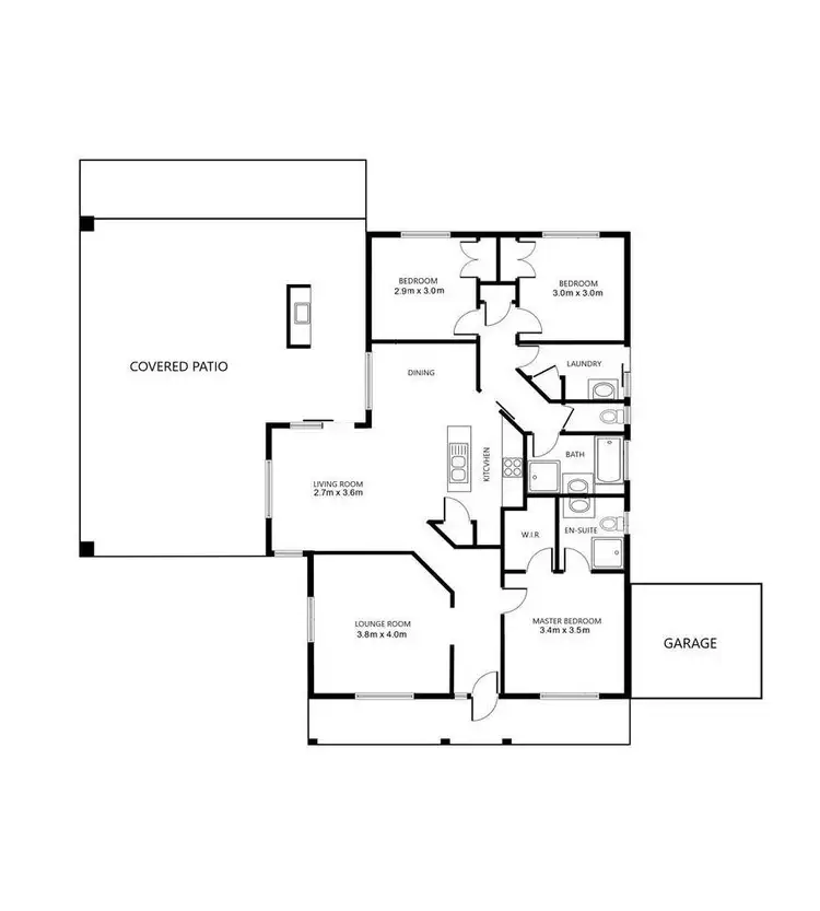 Floorplan of Homely house listing, 44 Barton Street, Wodonga VIC 3690