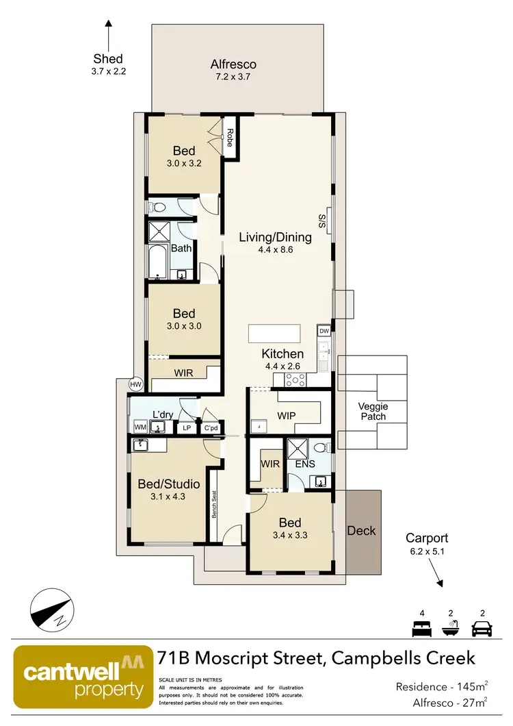 Floorplan of Homely house listing, 71B Moscript Street, Campbells Creek VIC 3451