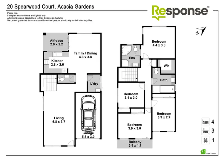 Floorplan of Homely house listing, 20 Spearwood Court, Acacia Gardens NSW 2763