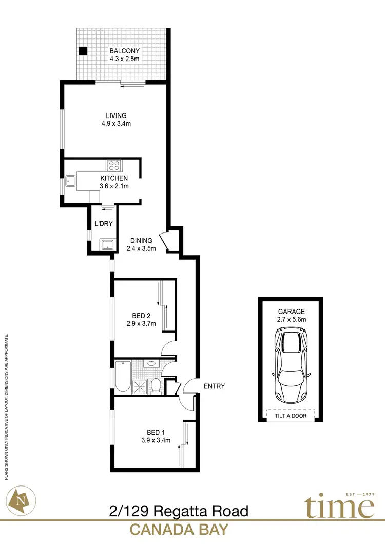 Floorplan of Homely apartment listing, 2/129 Regatta Road, Canada Bay NSW 2046