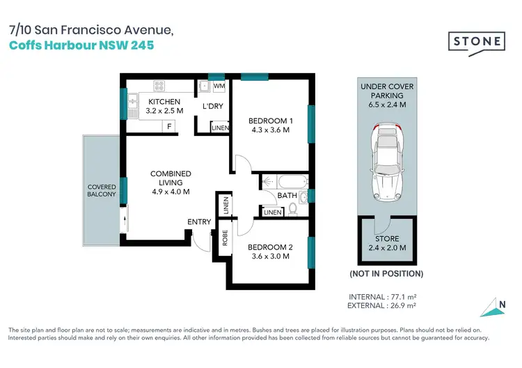 Floorplan of Homely unit listing, 7/10 San Francisco Avenue, Coffs Harbour NSW 2450