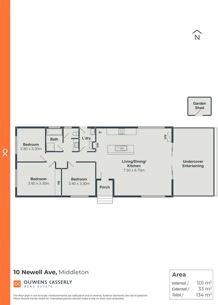 Floorplan of Homely house listing, 10 Newell Avenue, Middleton SA 5213