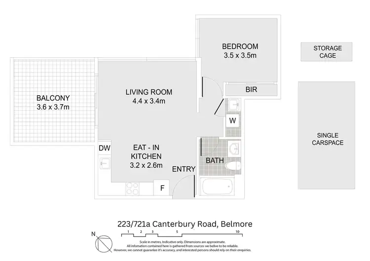 Floorplan of Homely unit listing, 223/721a Canterbury Road, Belmore NSW 2192
