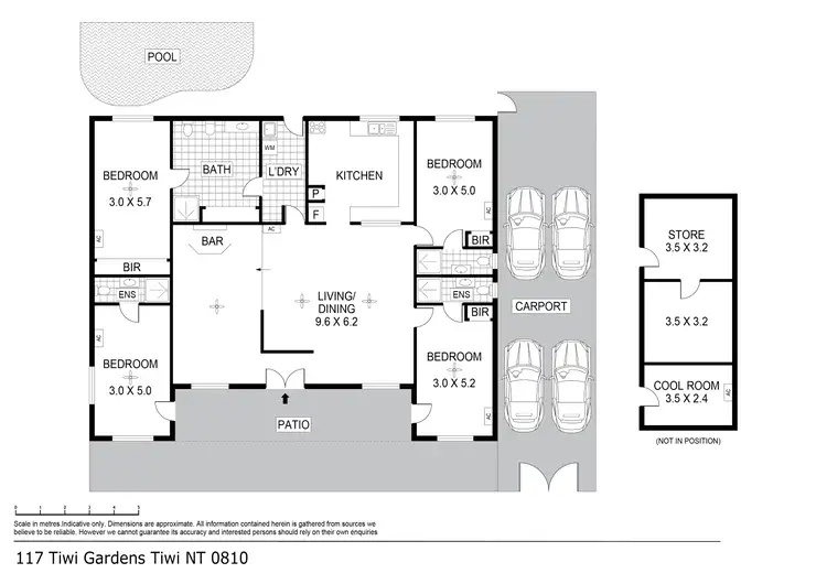 Floorplan of Homely house listing, 117 Tiwi Gardens, Tiwi NT 810