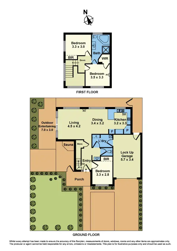 Floorplan of Homely townhouse listing, 42 Helene Street, Ardeer VIC 3022
